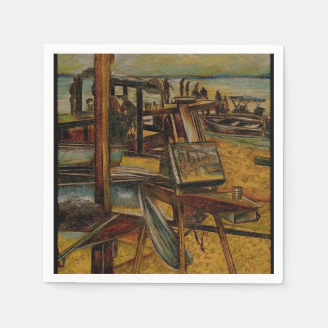 Serviette En Papier Toutes les grandes peintures commencent avec une s (Devant)