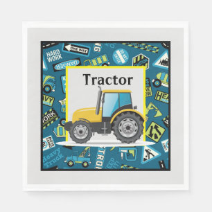 Serviette En Papier Tracteur jouet pour anniversaire d'enfants 