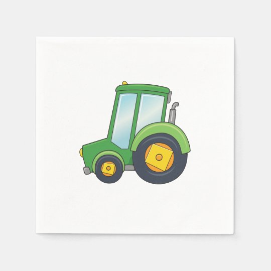 Lot De 16 Serviettes De Table Meri Meri – Motif Tracteur Rouge Et Coq, Néon Et Feuille Argent, Thème Ferme