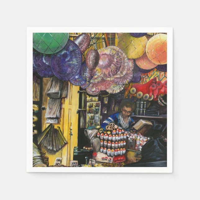 Serviette En Papier Traditions du commerce ancien, Jérusalem (Devant)