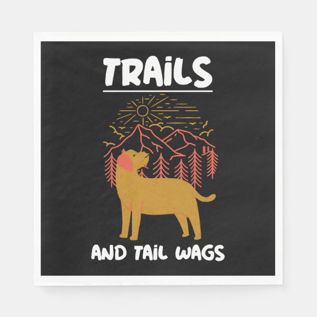 Serviette En Papier Trails et queue Wags Labrador Retriever (Devant)