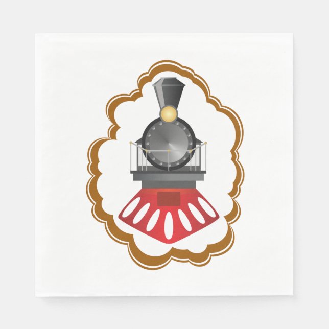 Serviette En Papier Train à flux vintage (Devant)