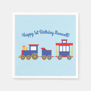 Serviette En Papier Train Cute Choo-Choo 1er Anniversaire Thème