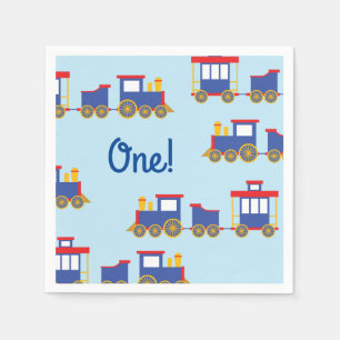 Serviette En Papier Train Cute Choo-Choo 1er anniversaire Thème de f