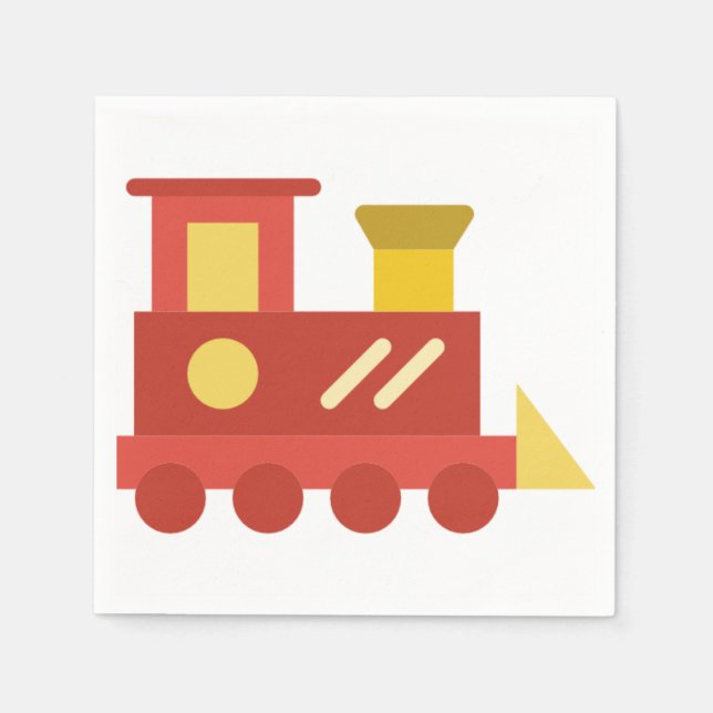Serviette En Papier train de jouets (Devant)