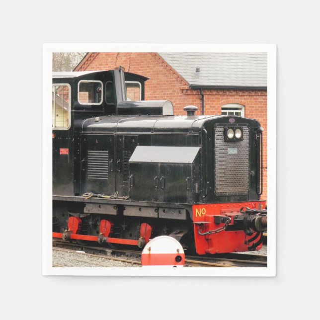 SERVIETTE EN PAPIER TRAIN DIESEL (Devant)