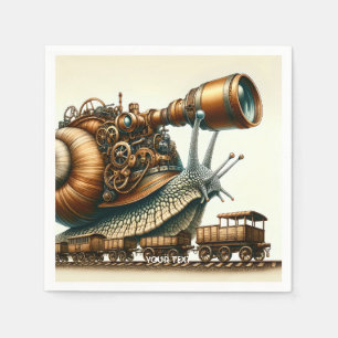 Serviette En Papier Train Imaginaire Steampunk Snail
