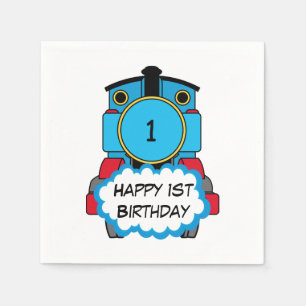 Serviette En Papier Train Joyeuses serviettes d'anniversaire