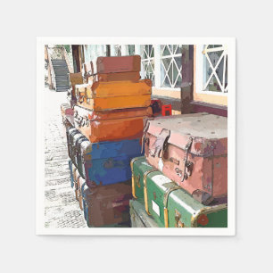 SERVIETTE EN PAPIER TRAIN STATIONS