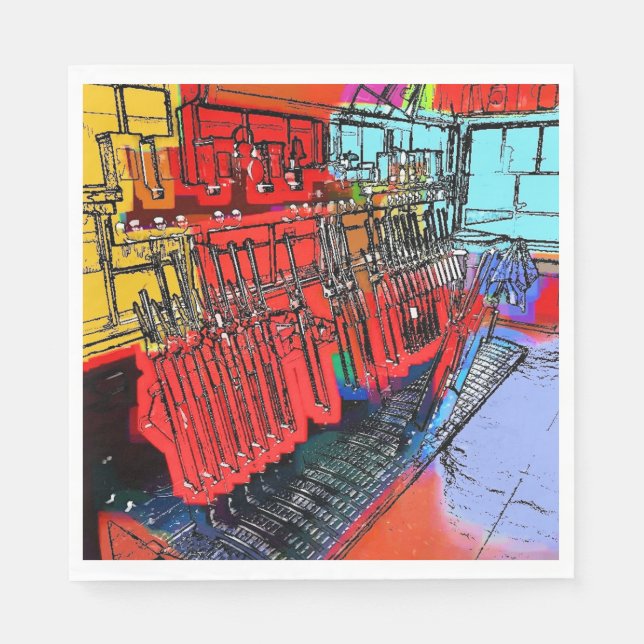 SERVIETTE EN PAPIER TRAIN STATIONS (Devant)