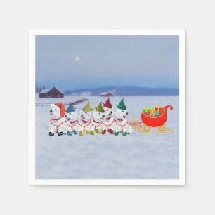 Serviette En Papier Traîneau de Noël