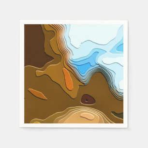 SERVIETTE EN PAPIER TRAÎNÉE DE MONTAGNE