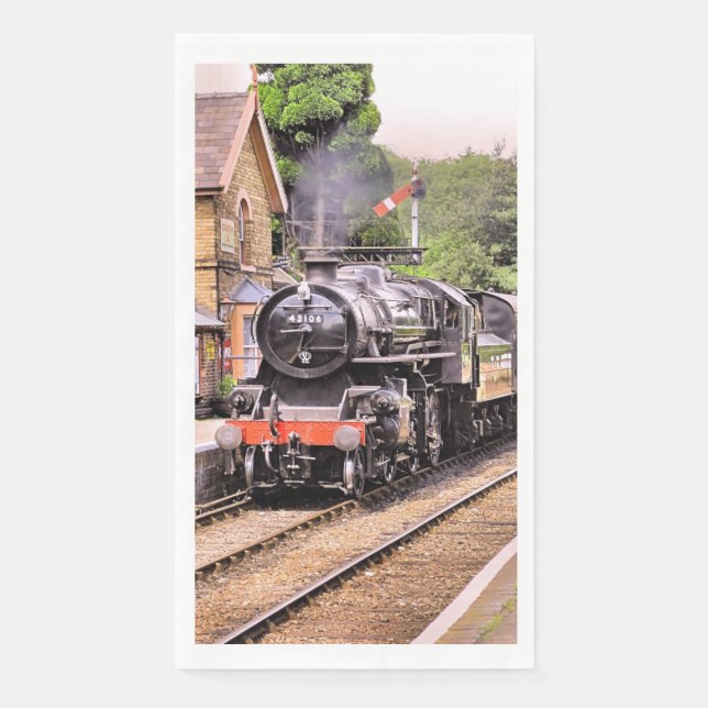 SERVIETTE EN PAPIER TRAINS À VAPEUR   (Devant)