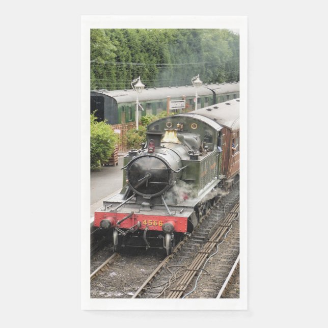 SERVIETTE EN PAPIER TRAINS À VAPEUR (Devant)