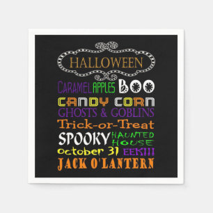 Serviette En Papier Traitements Et Craintes D'Halloween