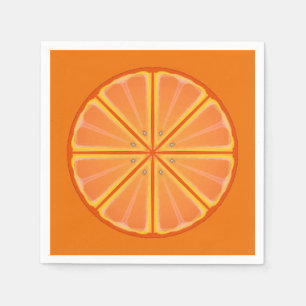 Serviette En Papier tranche orange