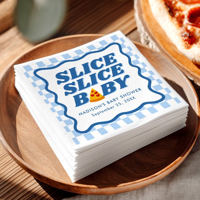 Serviette En Papier Tranche Tranche Bébé Fête de Bébé Pizza (Créateur téléchargé)