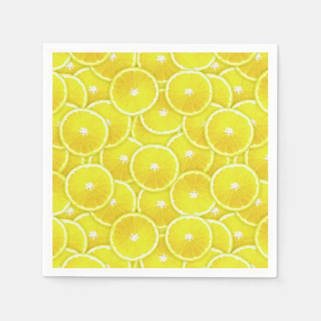Serviette En Papier Tranches de citron (Devant)