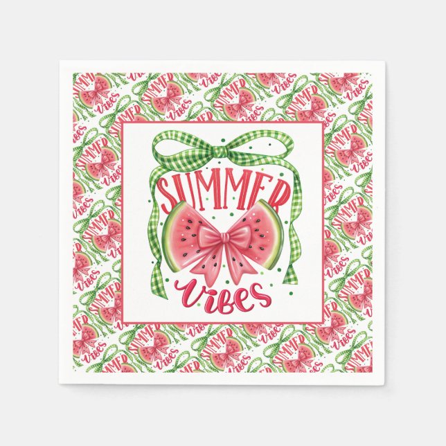 Serviette En Papier Tranches douces de l'été (Devant)