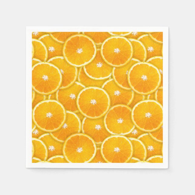 Serviette En Papier Tranches orange (Devant)