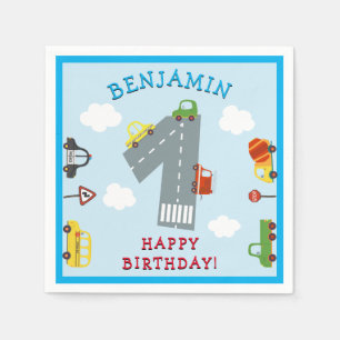 Serviette En Papier Transport 1er Anniversaire