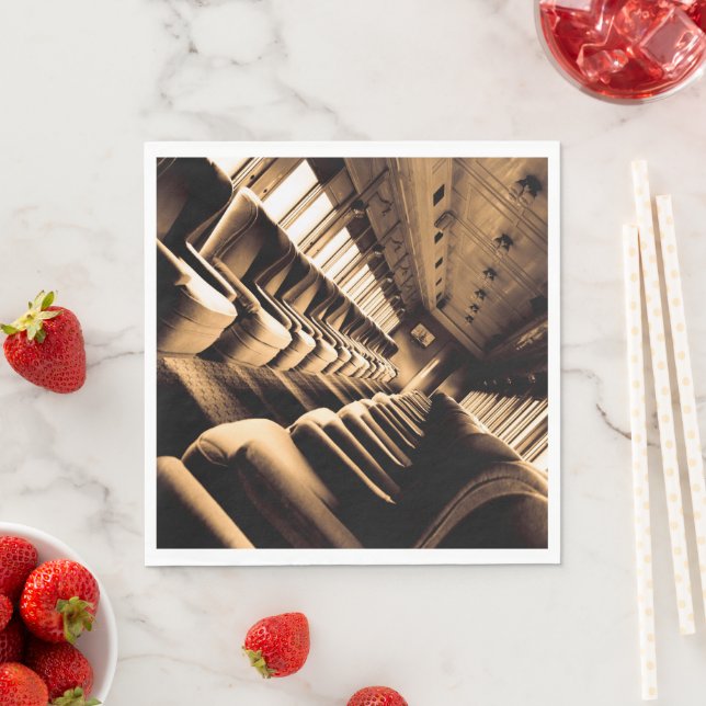 Serviette En Papier Transport ferroviaire Sepia (En situation)