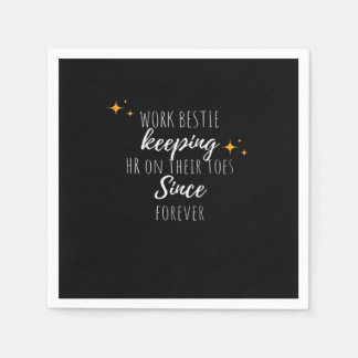 Serviette En Papier Travail Bestie Funny Bureau Coworker Classic