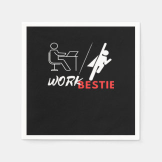 Serviette En Papier Travail Bestie Meilleur Travail Bestie Humour Amus