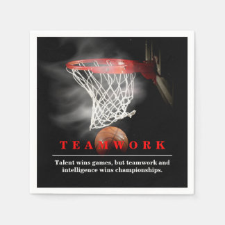 Serviette En Papier Travail d'équipe Basketball Motivation Inspiration