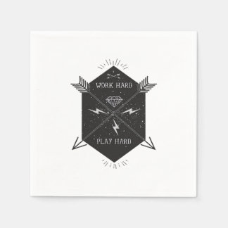 Serviette En Papier Travailler dur Jouer si dur classique