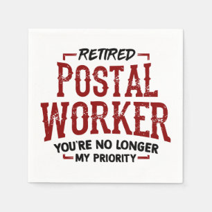 Serviette En Papier Travailleur Postal Retraité Facteur Céramique de R