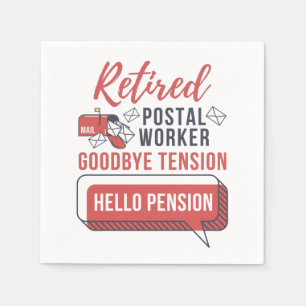 Serviette En Papier Travailleur Postal Retraité Funny Mailman Retraite