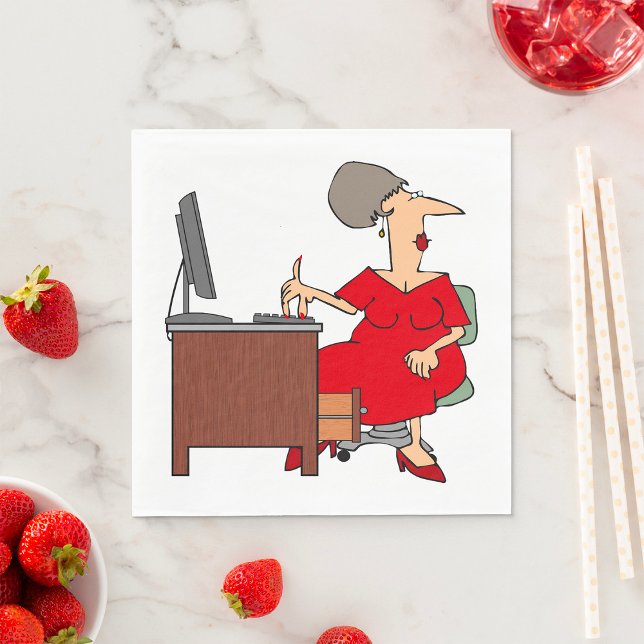 Serviette En Papier Travailleuse du bureau femme (Créateur téléchargé)