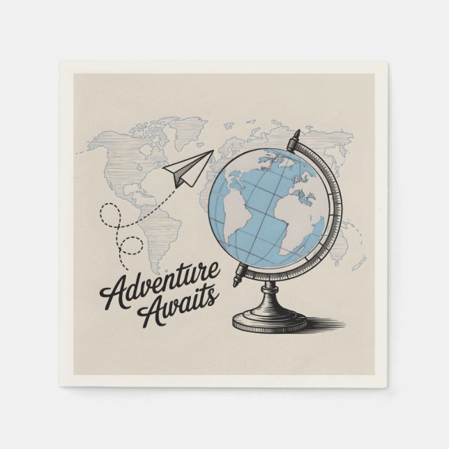 Serviette En Papier Travel Adventure Atattend (Devant)