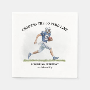 Serviette En Papier Traverser 50 Yards Football américain 50e annivers