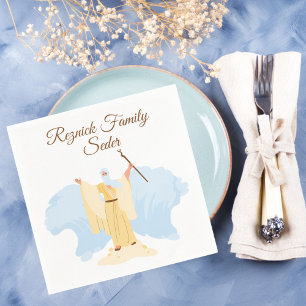 Serviette En Papier Traverser le Seder de la Pâque juive de la mer Rou
