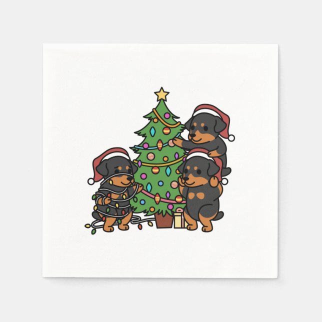 Serviette En Papier Tree de Christmas (Devant)