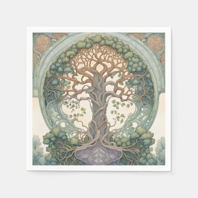 Serviette En Papier Tree of Life (Devant)