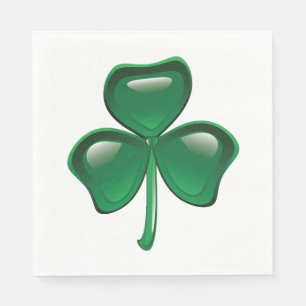Serviette En Papier Trèfle à trois feuilles Shamrock vert