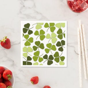 Serviette En Papier Trèfle vert dans une variété de nuances