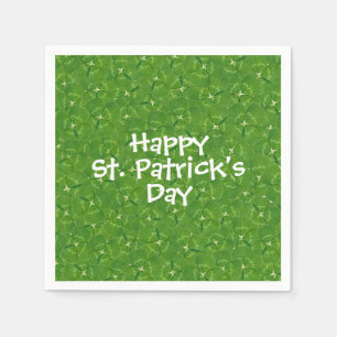 Serviette En Papier Trèfles irlandais verts