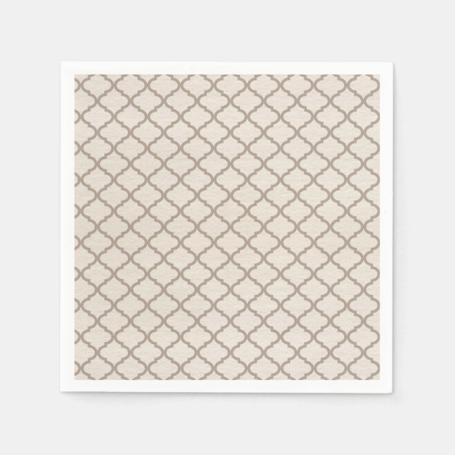 Serviette En Papier Treillis marocain os/beige (Devant)
