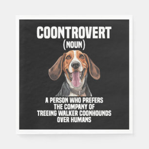 Serviette En Papier Trek Walker Coonhound Lover Chien Coontrovert