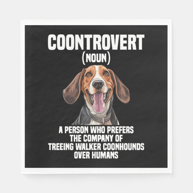 Serviette En Papier Trek Walker Coonhound Lover Chien Coontrovert (Devant)