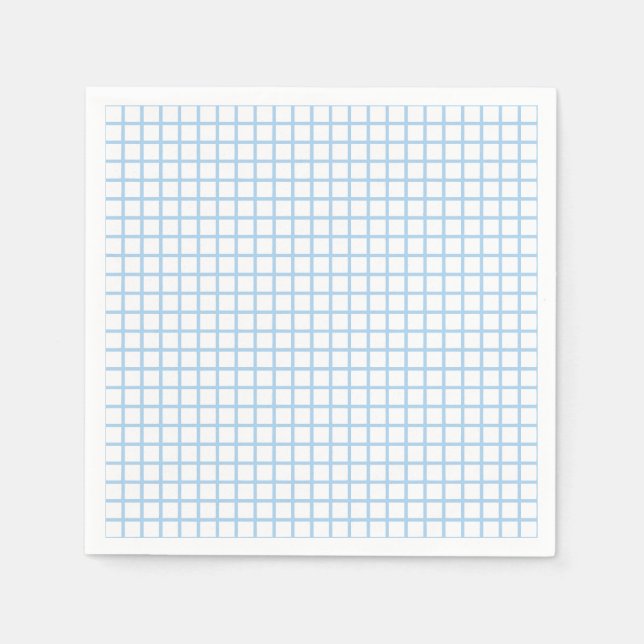 Serviette En Papier Trellis Baby Blue - Blanc (Devant)