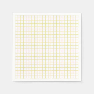 Serviette En Papier Trellis Beurre Jaune - Blanc