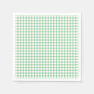 Serviette En Papier Trellis Été Vert - Blanc