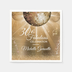 Serviette En Papier Trendy 30 & Fabulous Gold
