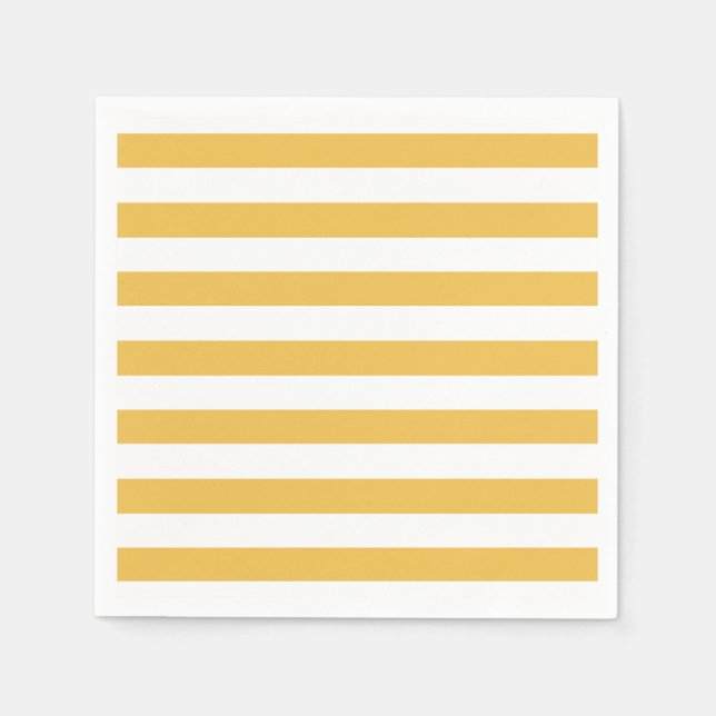 Serviette En Papier Trendy Yellow and White Wide Horizontpes (Devant)