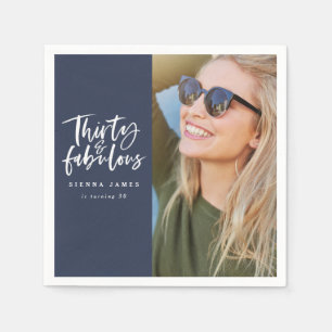 Serviette En Papier Trente et fabuleux napperons photo fête d'annivers